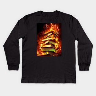 Book burning Kids Long Sleeve T-Shirt